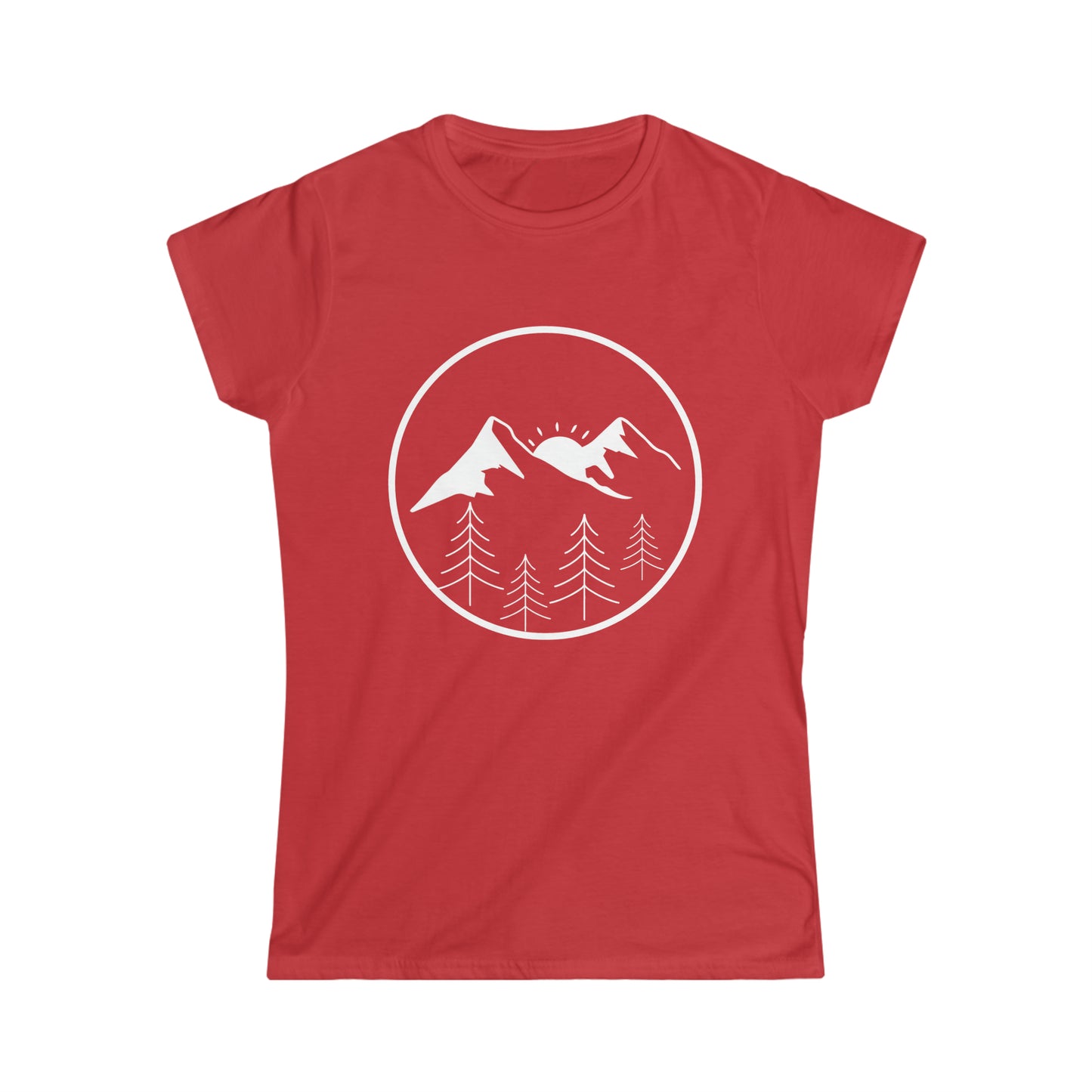 Women's Soft Tee - Mountains & Tree's