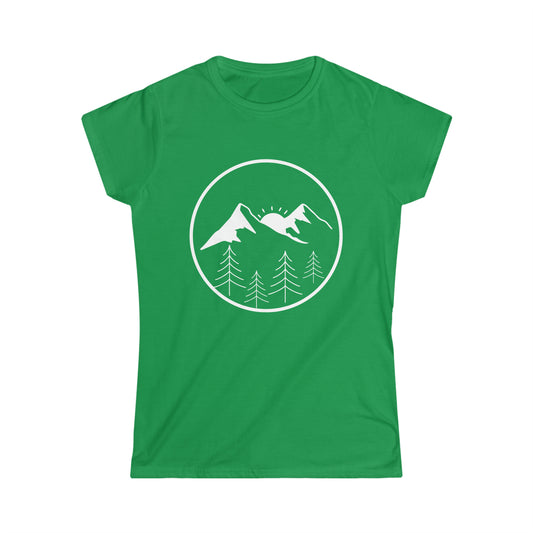 Women's Soft Tee - Mountains & Tree's