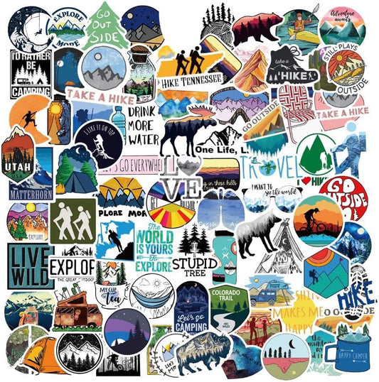 Outdoors Decal Set: 5-Piece Adventure Sticker Pack
